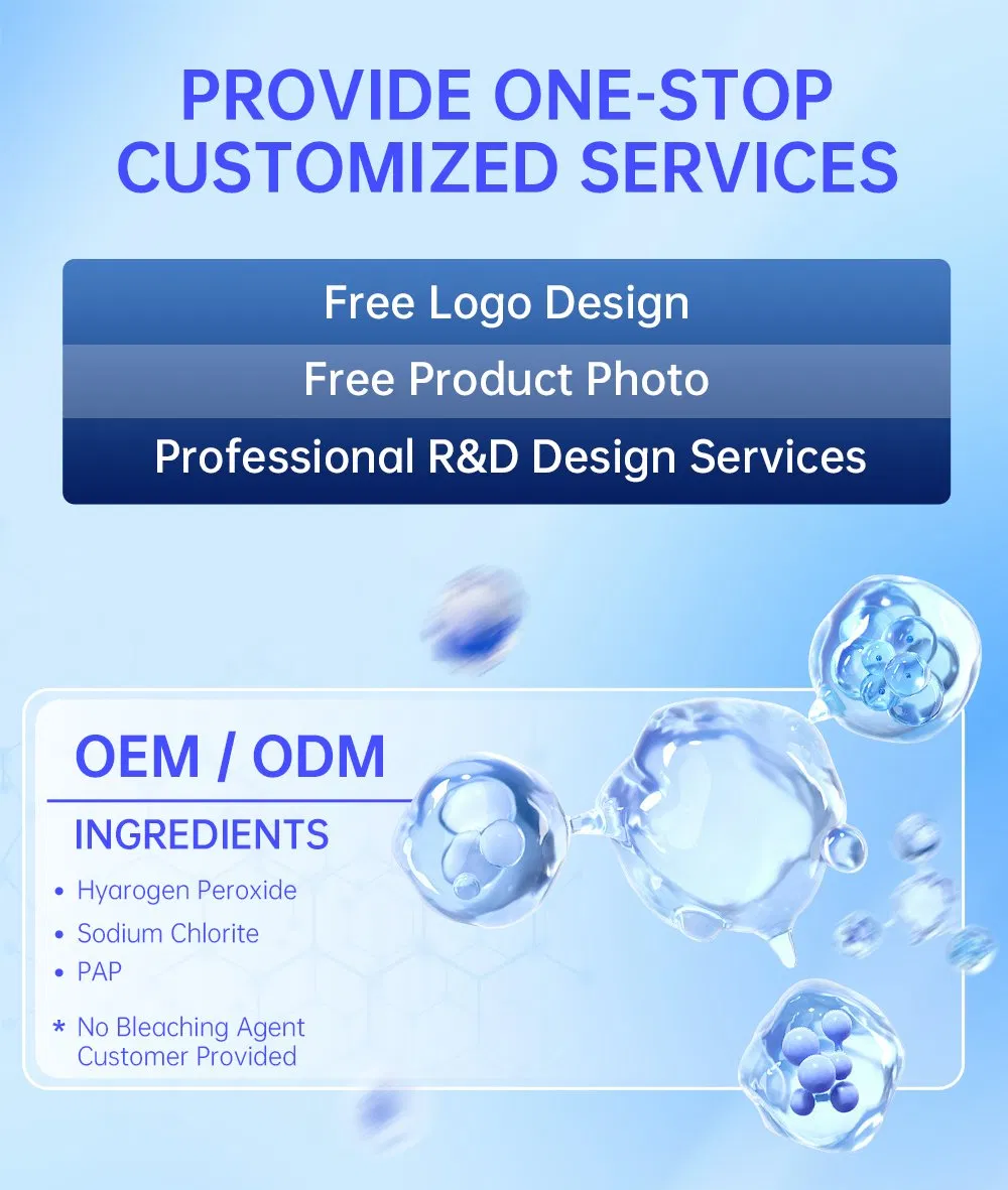 Custom Private Logo Ingredient Gel Dental Adults Professional Wireless Teeth Whitening Kits