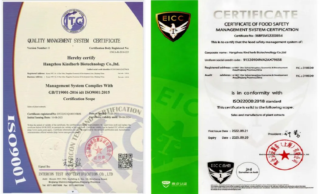Certifications 1
