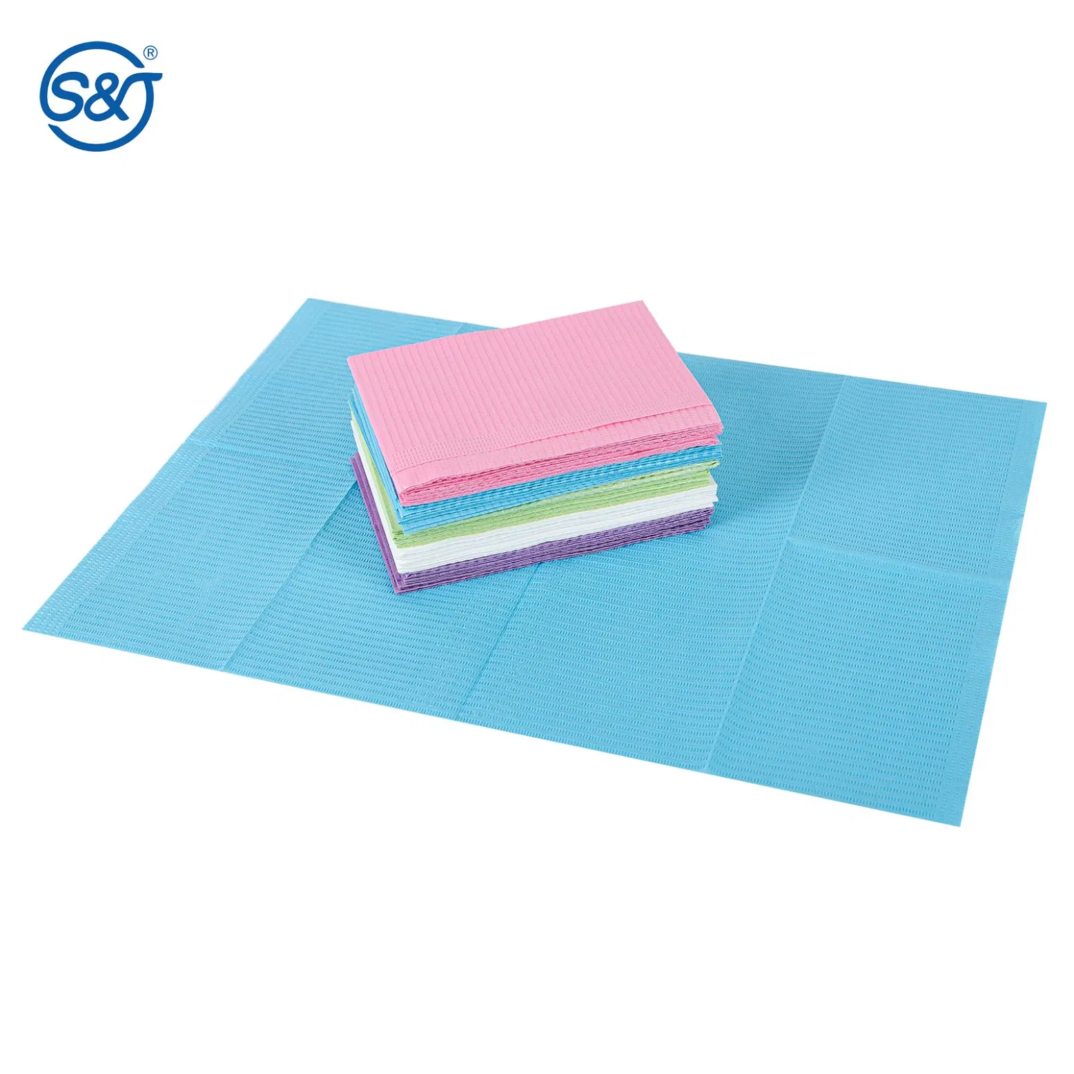 SJ Waterproof Patient Napkins CE Medical Tray Cover Table Nail Covers Patient Disposable Dental Bibs for Oral Care Teeth Whitening