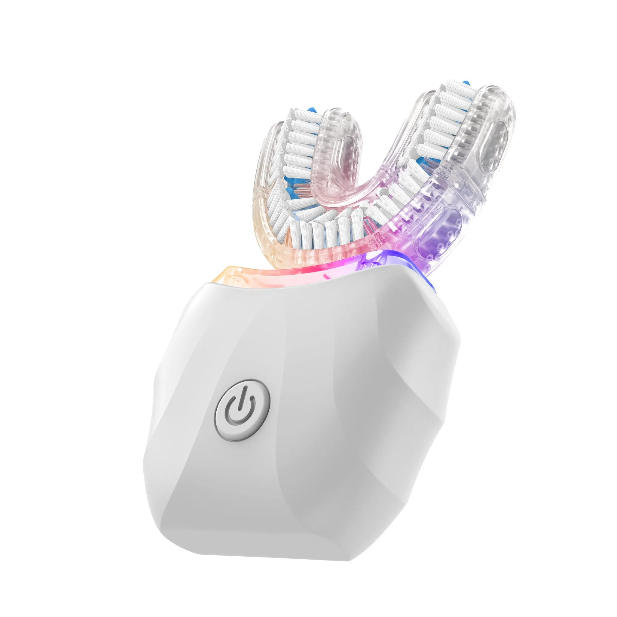 Award-Winning Product OEM U-Shape 360 Degrees Automatic Sonic Electric Toothbrush Full Oral Cleaning Blue Light Teeth Whitening Silicone U-Shaped Brush