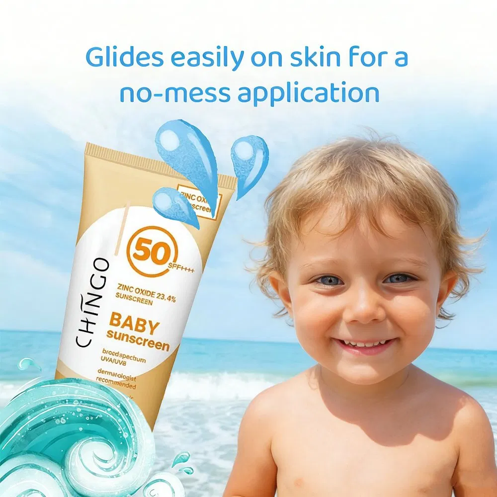 SPF 50 Kids Mineral Sunscreen Non-Greasy Cream Moisturizing Skin UV Protection