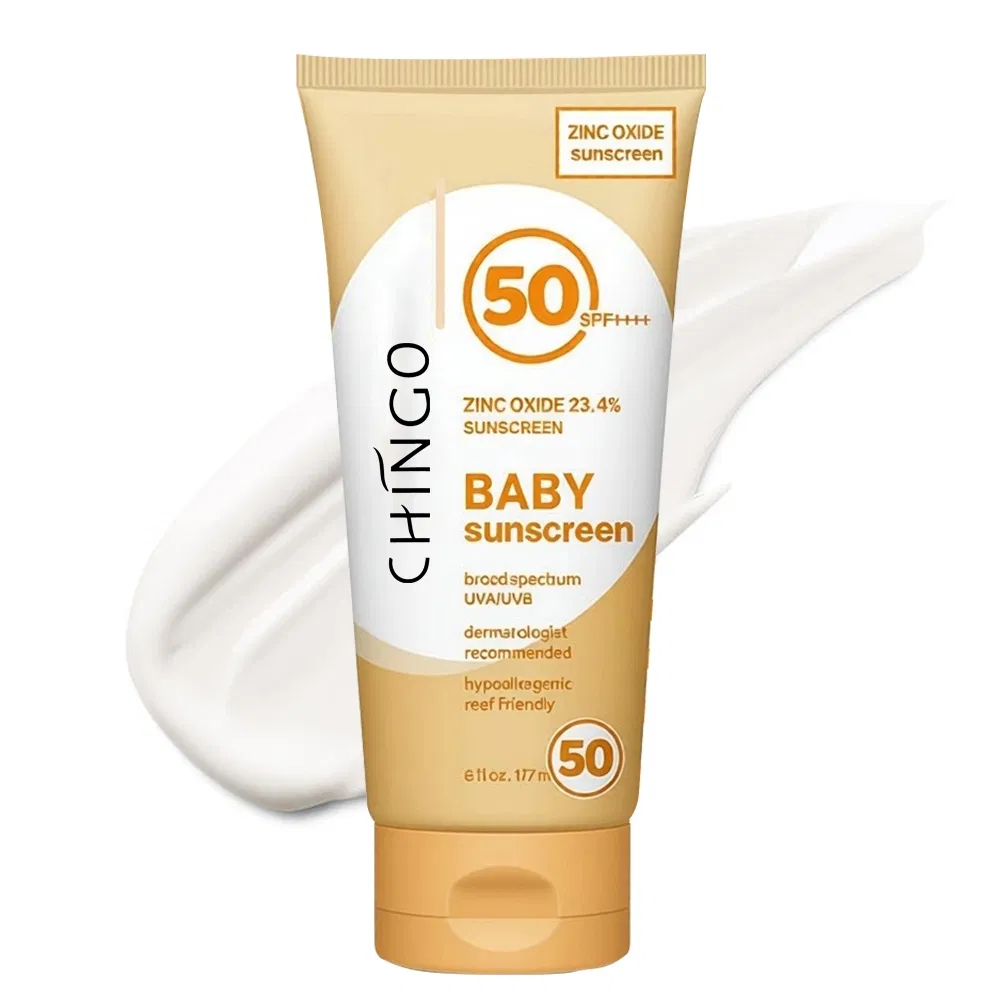SPF 50 Kids Mineral Sunscreen Non-Greasy Cream Moisturizing Skin UV Protection