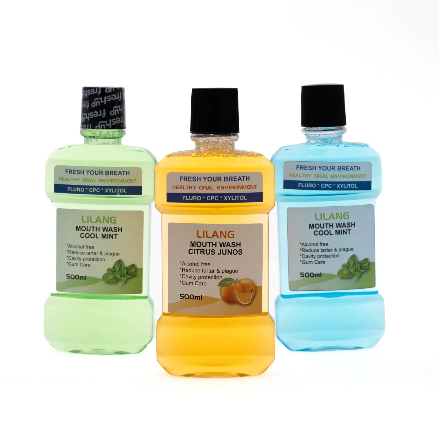 500ml Natural Organic Teeth Whitening Bad Breath Reduce Fruit Mint Flavor Mouthwash