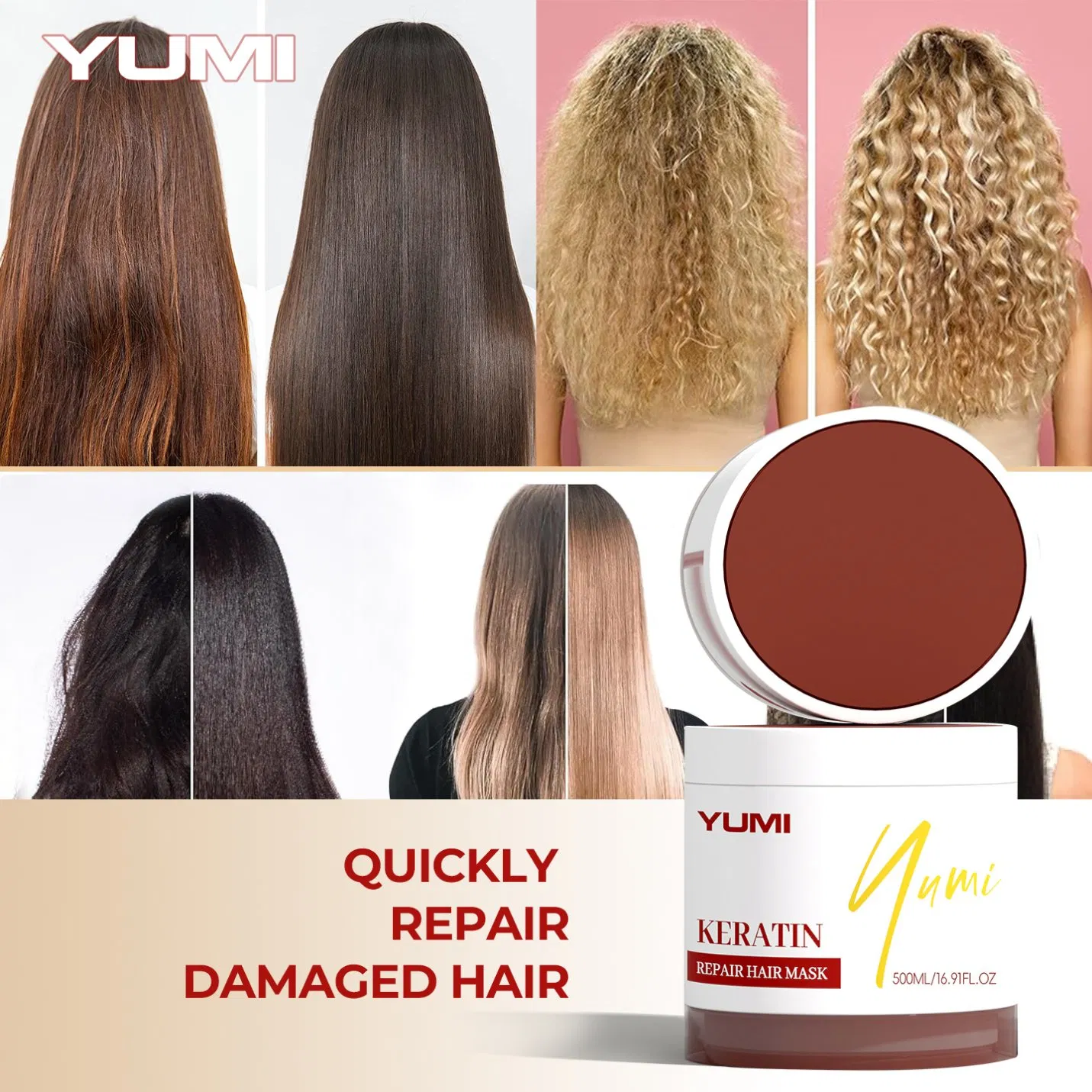 Youthful Repair Dry Hair Treatment Shiny Smooth Keratin Moisturizing Hair Mask
