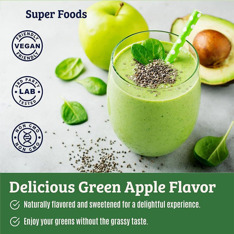 32 Polvo de Supervegetales Nutritivos Polvo de Jugo Verde Superalimento