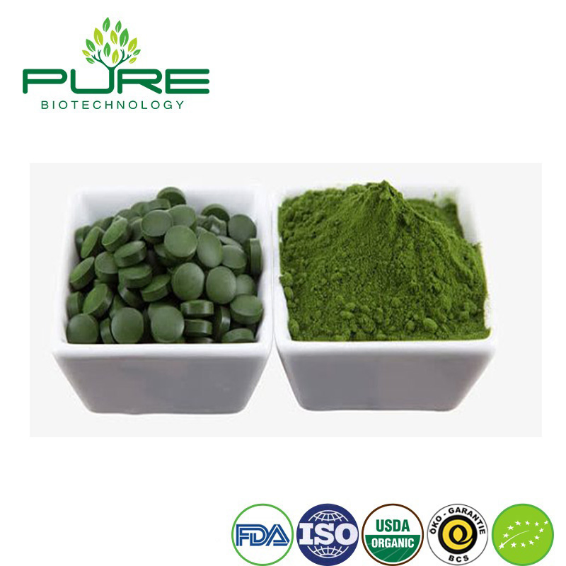 Polvo de superalimento de espirulina y chlorella orgánica para el bienestar