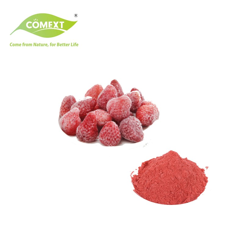 Suministro de polvo de fruta de fresa de la fábrica Comext Sheerherb / polvo de fresa liofilizado