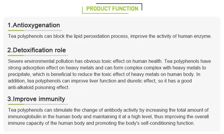 Suministrar extracto de té verde orgánico precio extracto de té verde salud alta calidad