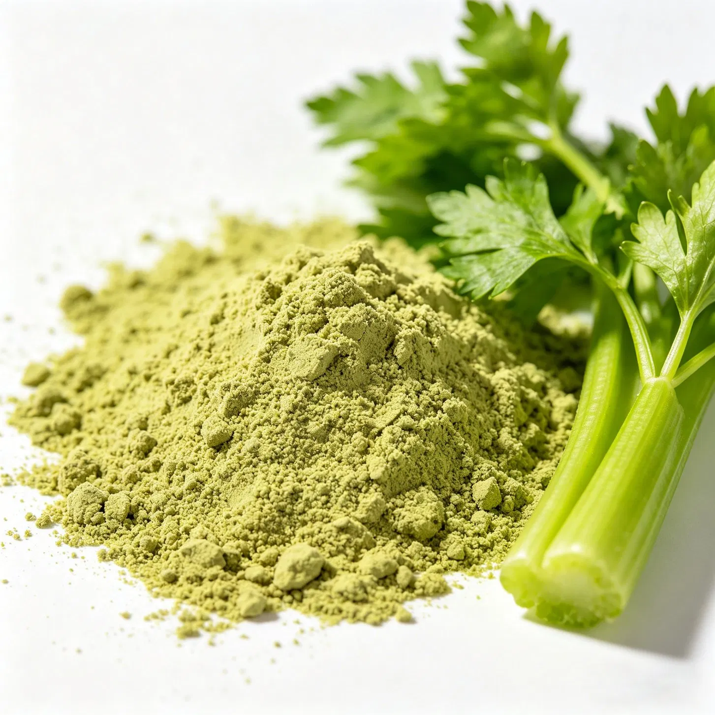 Extracto de semillas de verduras frescas, extracto de raíces, extracto de hojas secas, polvo de apio puro y fragante de China