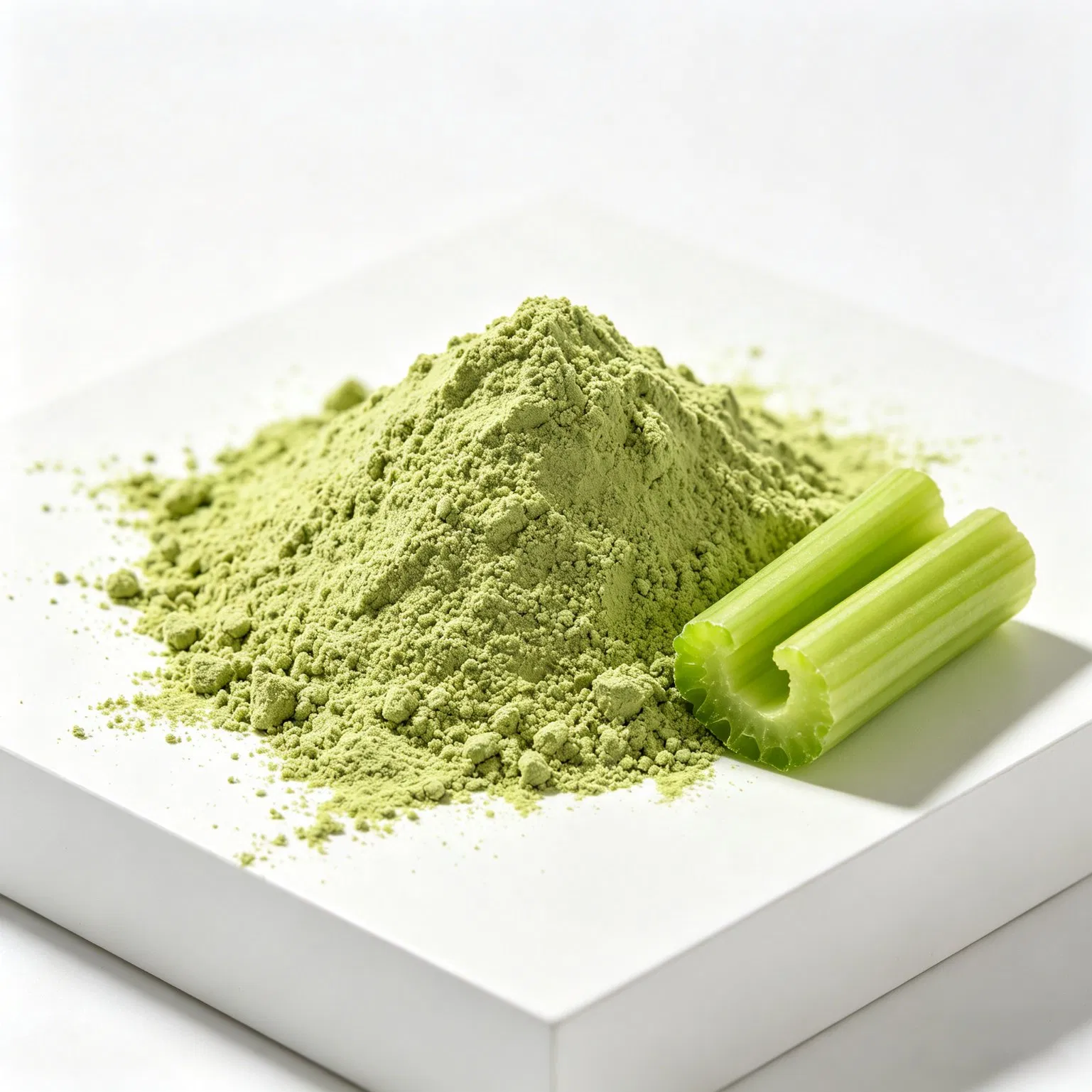 Extracto de semillas de verduras frescas, raíz, hojas secas, verde / natural / puro, polvo de apio