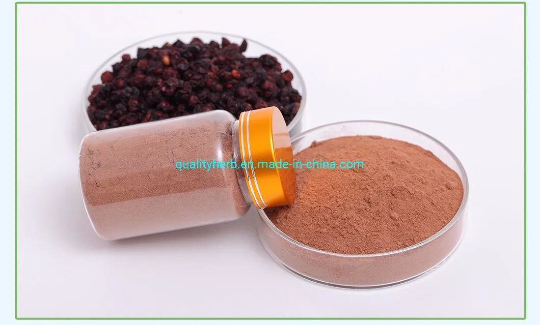 Extracto en polvo de fruta de baya de Schizandra Chinensis 2%~9% Schizandrinas HPLC