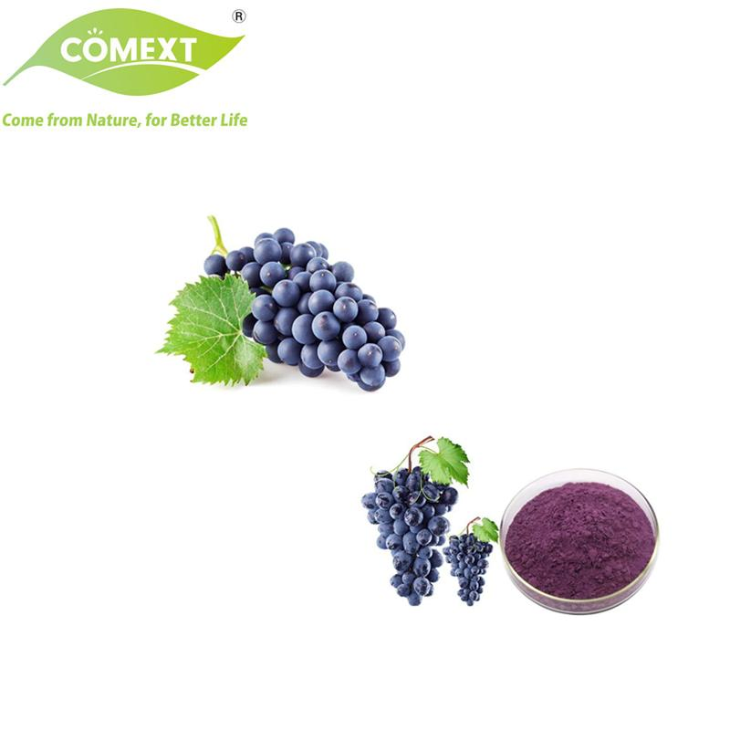 Comext 100% Alimento Natural Mantener Belleza Superalimento Aditivo Alimentario Extracto de Fruta Orgánica Polvo de Uva Liofilizado