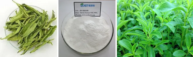 Extracto de hojas de stevia, edulcorante alimentario verde