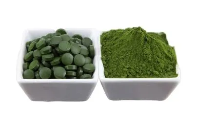 Polvo de superalimento de espirulina y chlorella orgánica para el bienestar