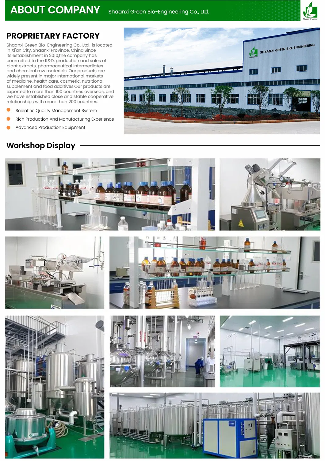 Instalaciones de producción avanzadas