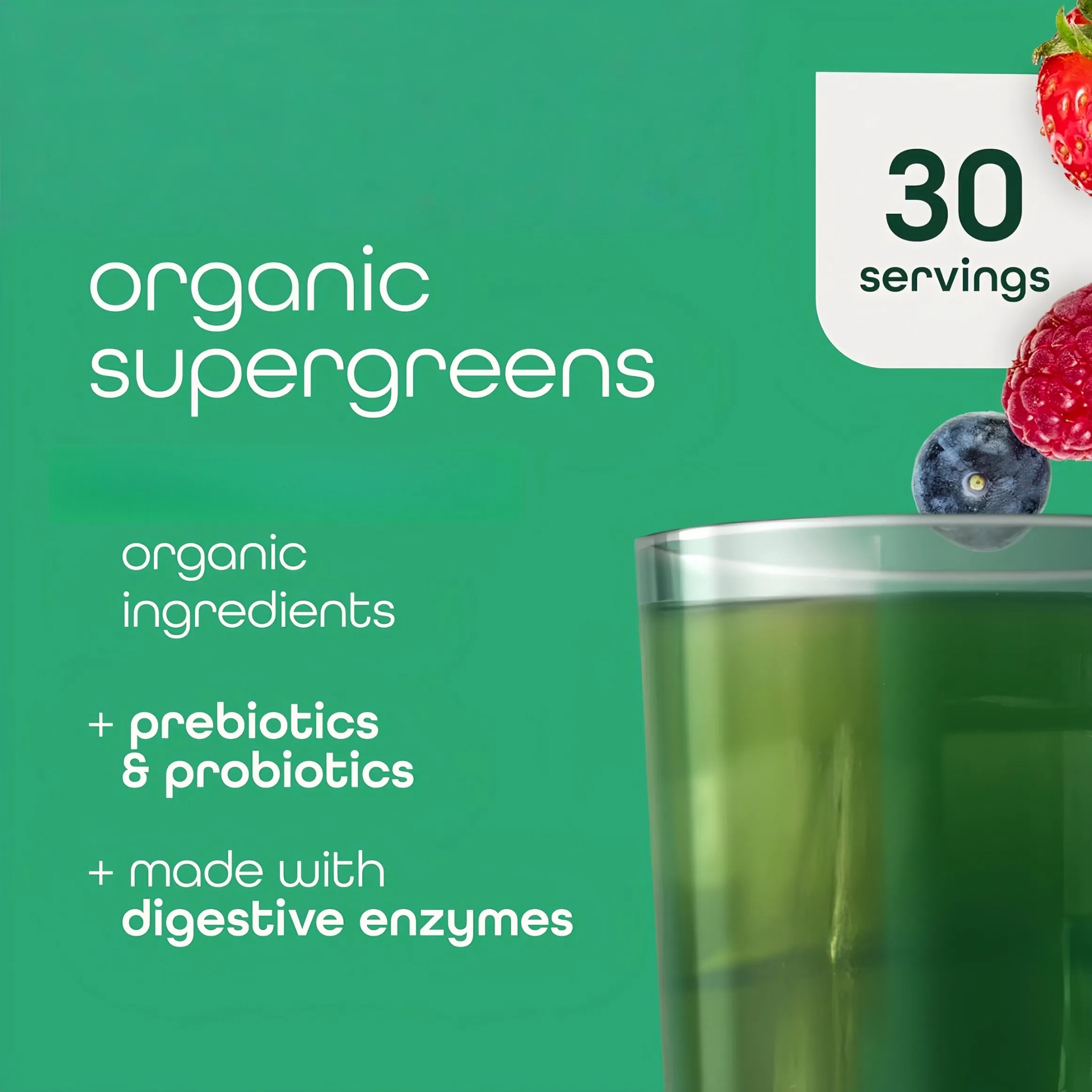 Mezcla de Verduras Orgánicas de Marca Privada en Polvo Superalimento Verde