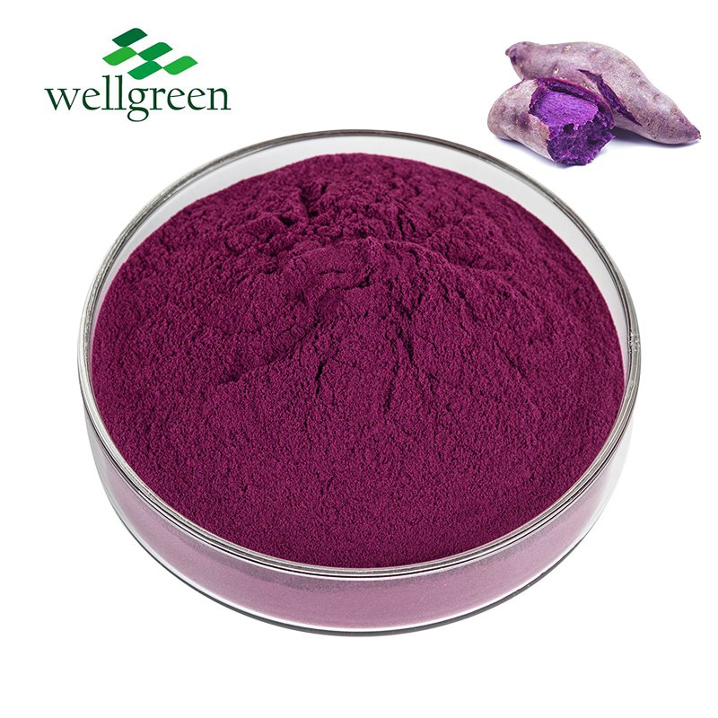 Polvo de batata morada orgánica, ingrediente para alimentos y bebidas