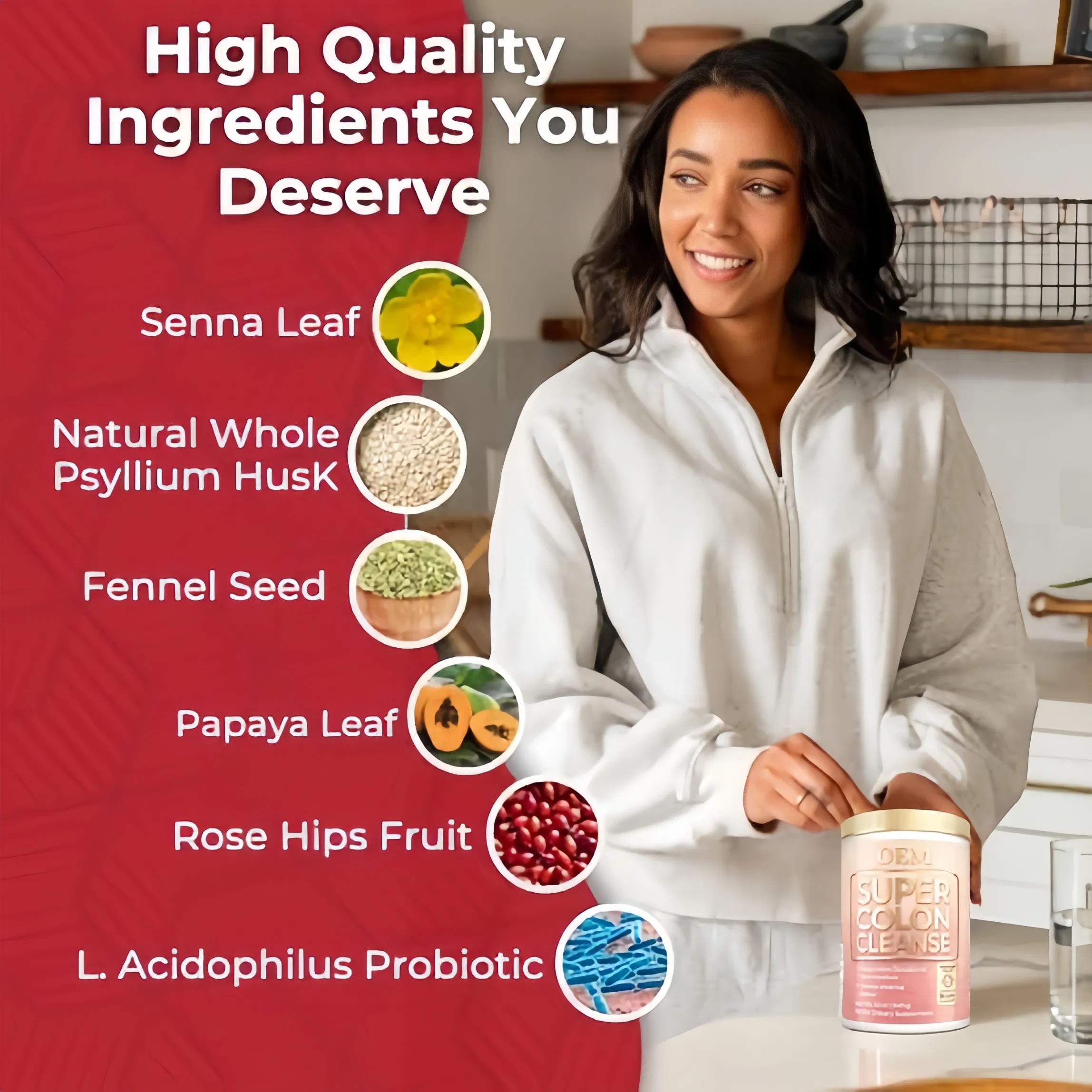 Apoyo antioxidante de OEM, energía, desintoxicación, impulso del metabolismo, inmunidad, polvo de limpieza super verde de frutas y verduras