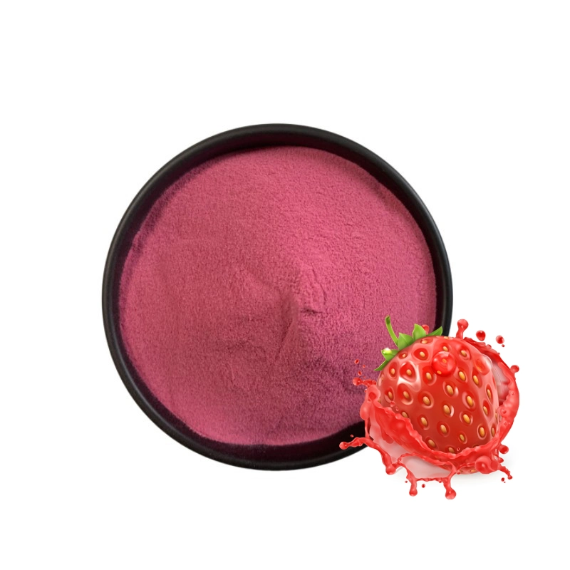 Polvo de Fruta de Fresa 100% Polvo de Jugo de Fresa Natural Liofilizado