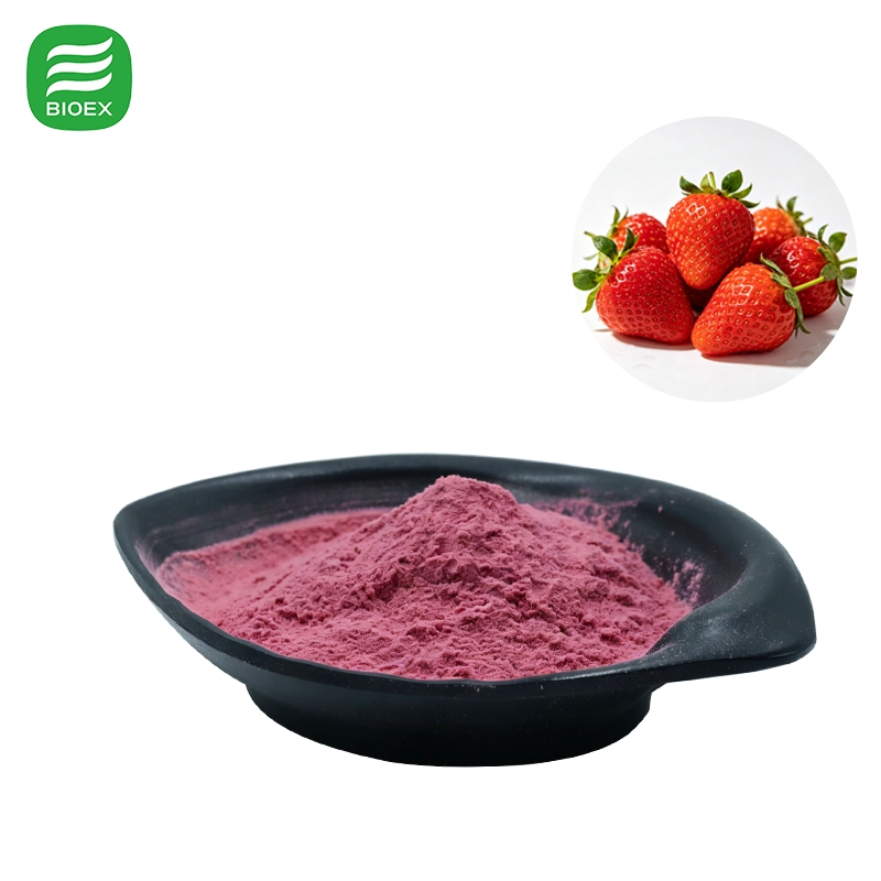 Polvo de fresa liofilizada de grado alimenticio para bebidas