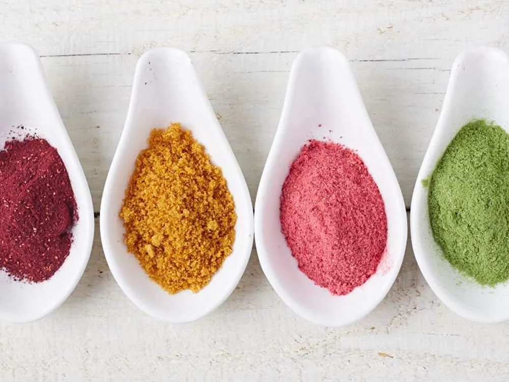 Ingrediente de comida orgánica colorante pigmento rojo/amarillo verde púrpura polvo vegetal natural/polvo de fruta