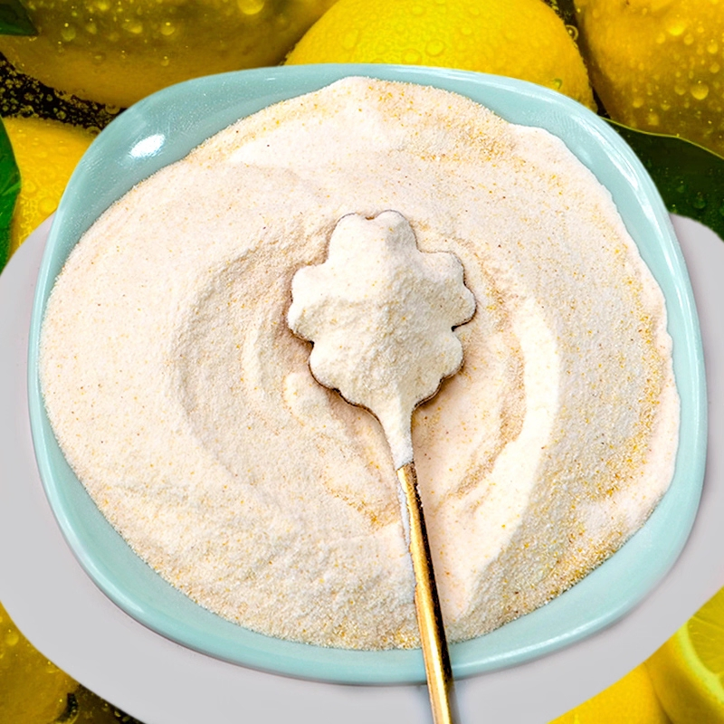 Aroma fresco y fresco de frutas estilo bosque, paquete separado de polvo de limón liofilizado para degustar mezclado con agua durante el camping en la montaña
