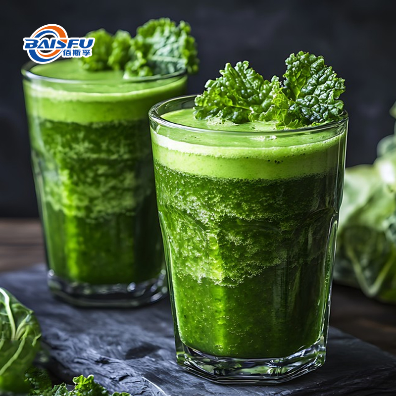 Polvo de repollo verde liofilizado orgánico natural puro, polvo de vegetal soluble en agua para alimentos y bebidas