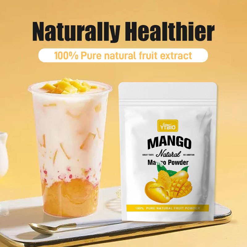 Polvo de mango tropical rico en aroma, bebida diaria para reponer vitaminas y yogur, etiqueta privada OEM de polvo de mango
