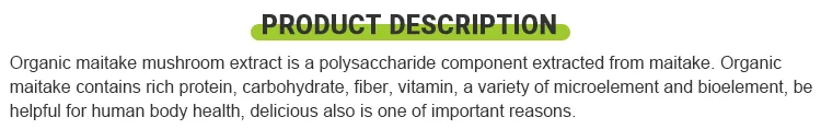 Extracto de champiñón Maitake orgánico en polvo