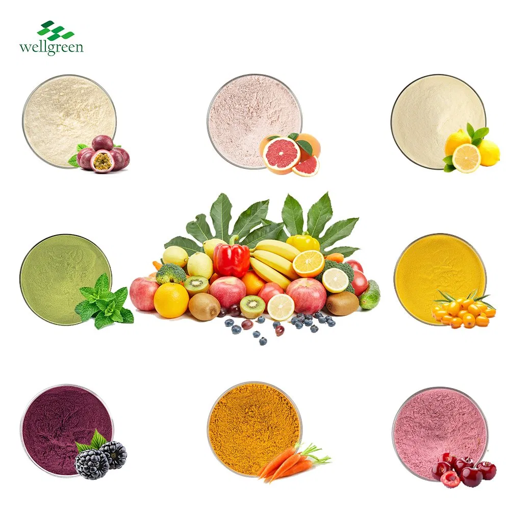 Polvo de jugo de frutas mixtas tropicales sabor a frutas para bebidas instantáneas y yogur