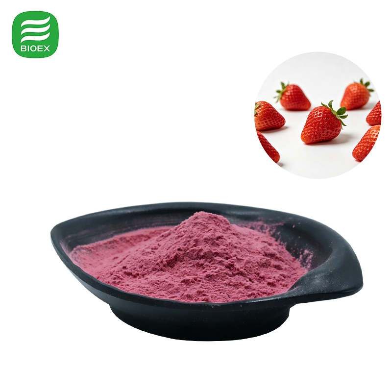 Polvo de fresa liofilizada de grado alimenticio para bebidas