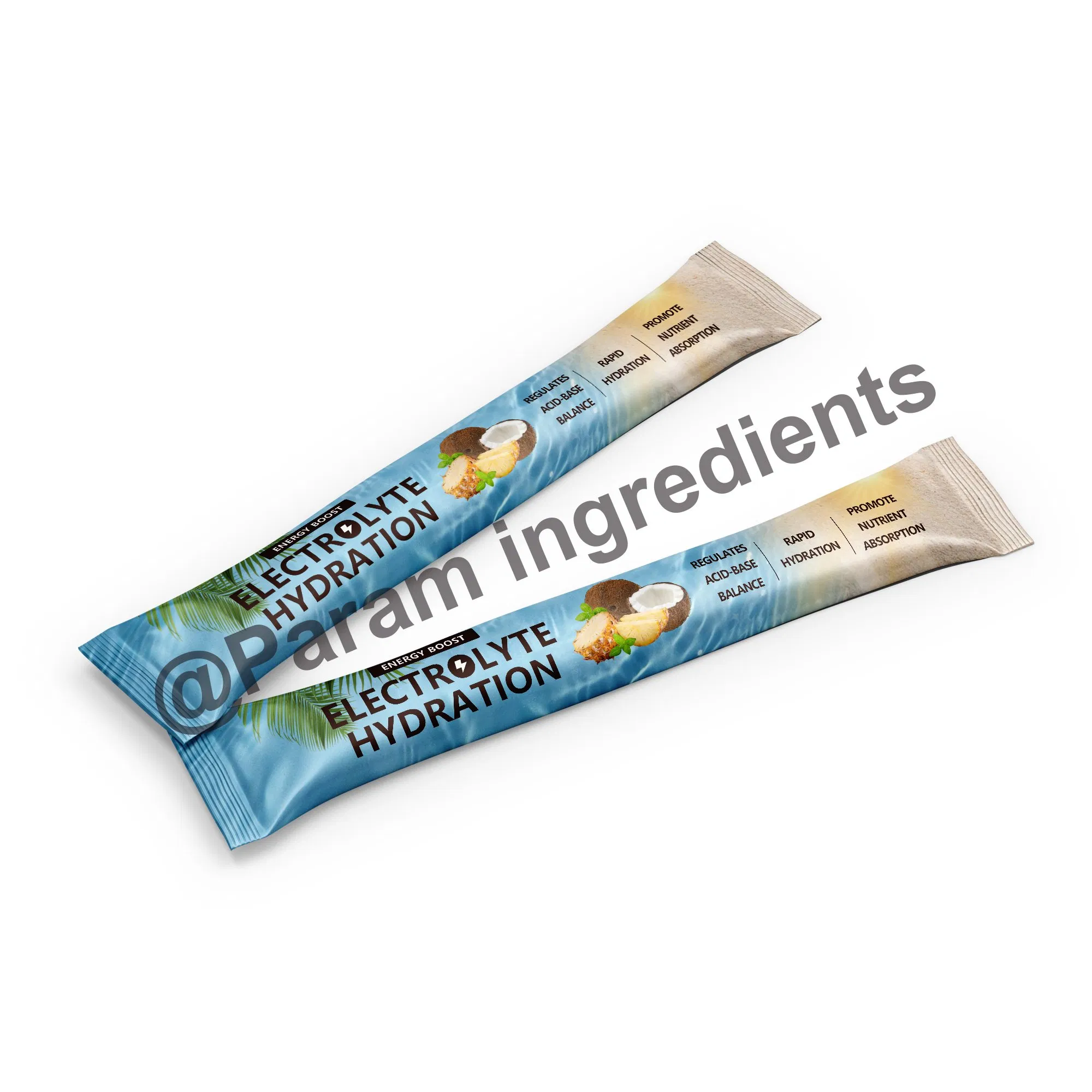 Paquete de Stick de Hidratación de Electrolitos de Fruta Dragón Etiqueta Privada Polvo de Bebida Tropical Vibrante
