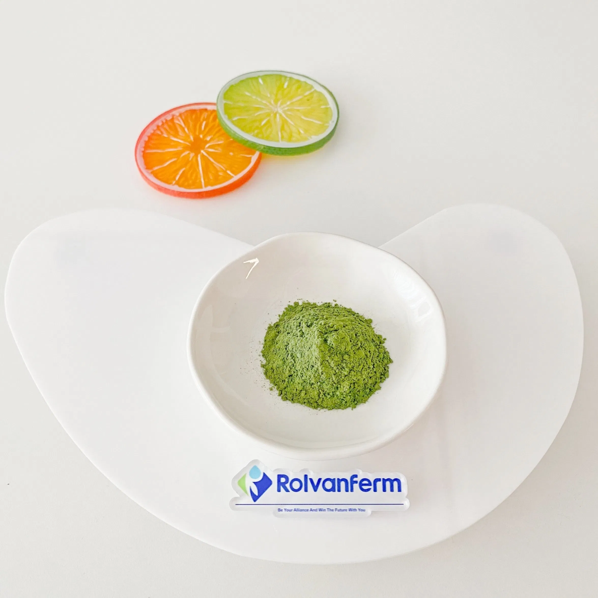 Polvo de hoja de bambú superalimento verde sostenible para coloración natural, proporcionando un sabor terroso y densidad de nutrientes en barras y polvos saludables