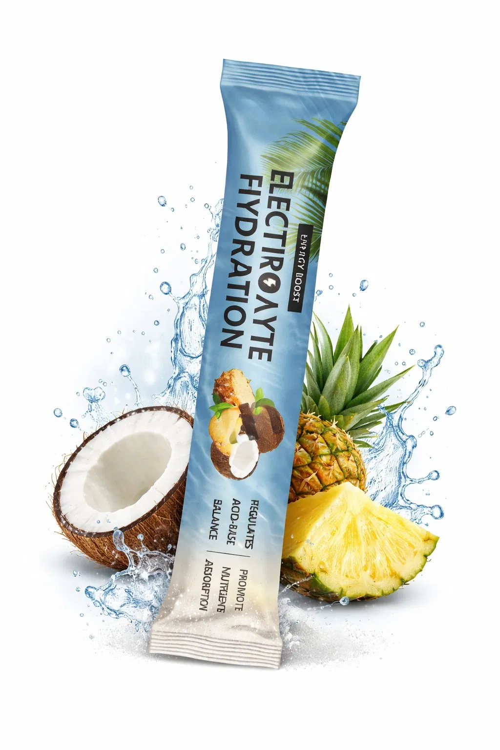 Paquete de Stick de Hidratación de Electrolitos de Fruta Dragón Etiqueta Privada Polvo de Bebida Tropical Vibrante