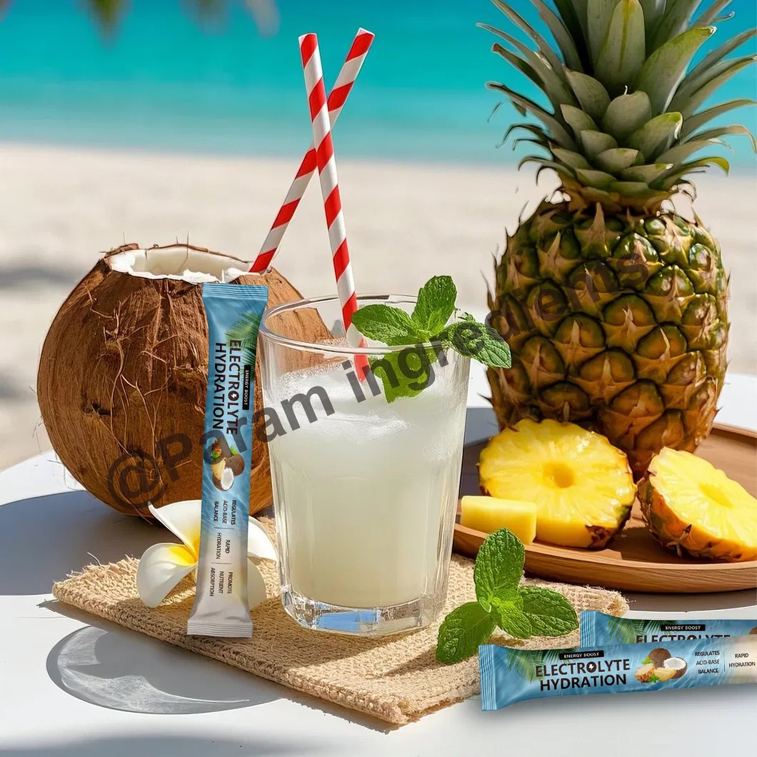 Paquete de Stick de Hidratación de Electrolitos de Fruta Dragón Etiqueta Privada Polvo de Bebida Tropical Vibrante