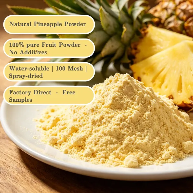 Polvo de jugo de piña deshidratado por pulverización para bebida tropical