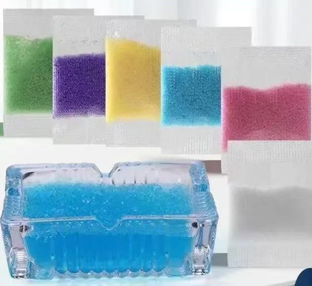 Las verduras y frutas se tratan con un polvo de resina hidrogel transparente, un polímero altamente absorbente compuesto de poliacrilato de potasio