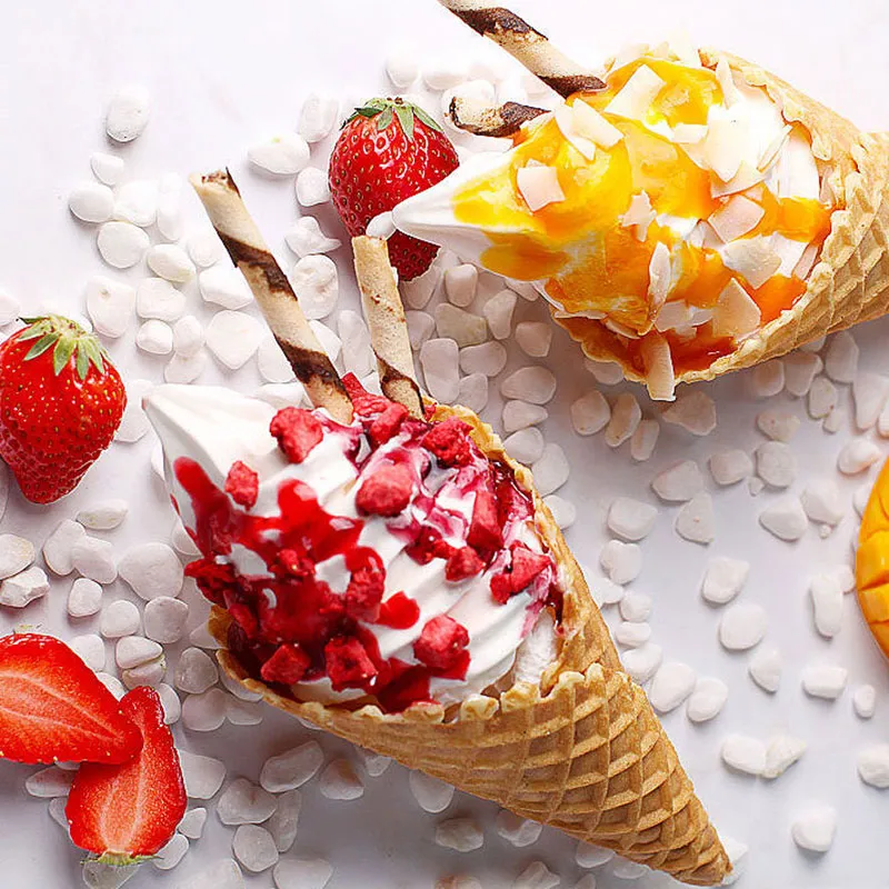 Polvo de helado de coco al por mayor sabor a plátano, sabor a cacao, sabor a leche, helado de mango, helado de sabor tropical, máquina de helado
