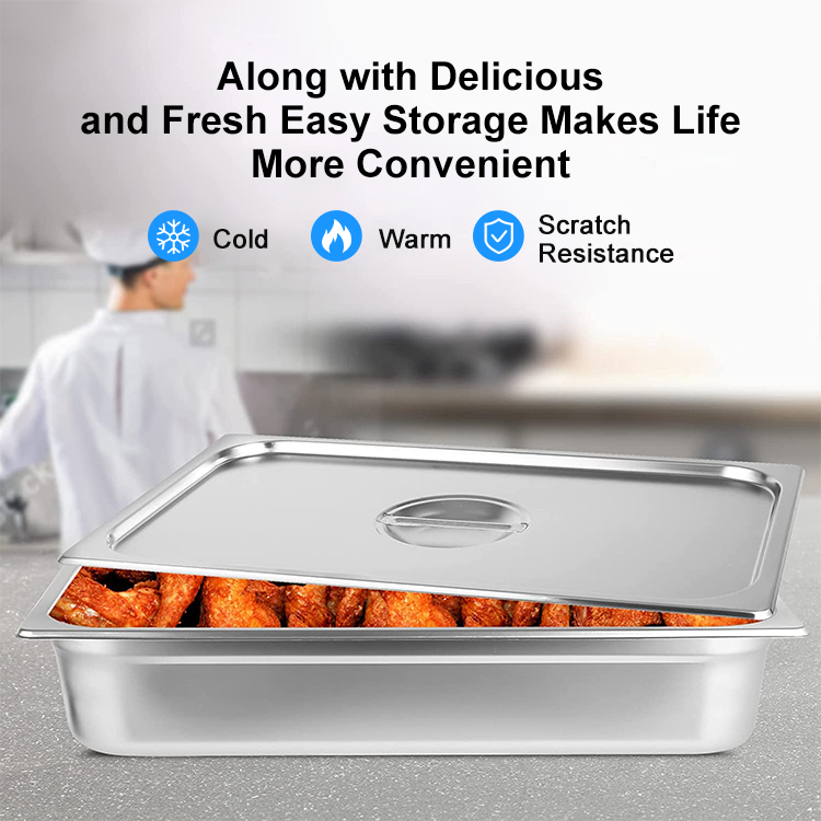 Factory Outlet Customization High Standard Custom 1/2 Gastronorm Pans Stainless Steel Gn Pan Food Container