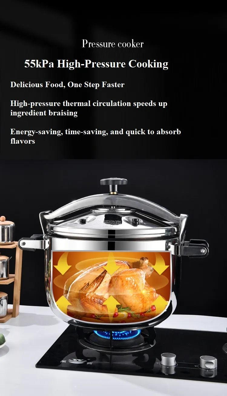 Home/Commercial 304 Stainless Steel Lid-Type Explosion-Proof Pressure Cooker