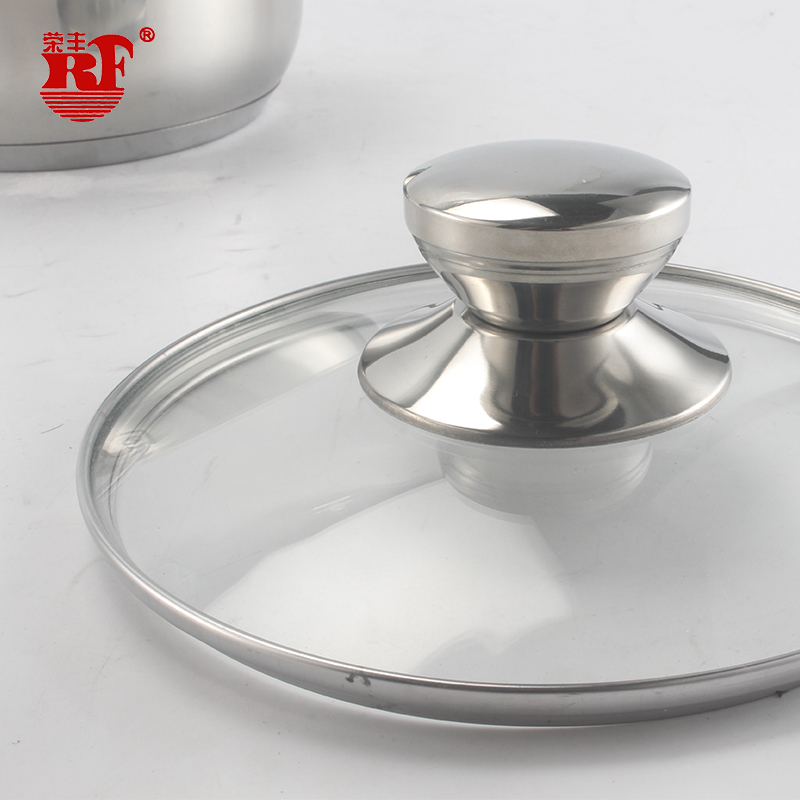 Multifunctional Stainless Steel Induction Saucepan Milk Pot With Glass Lid Sauce Pan With Tempered Glass Lid With Single Handle