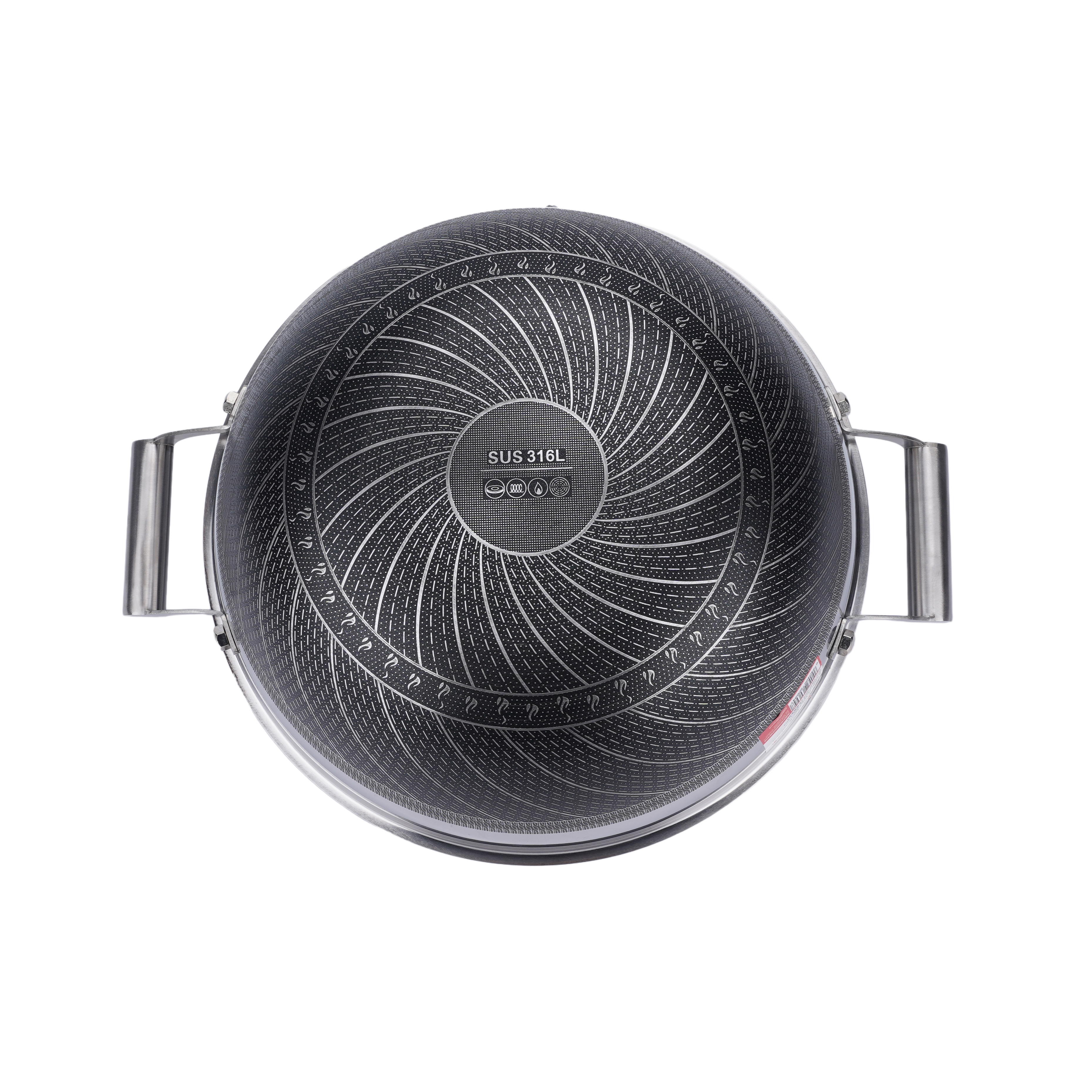 High Capacity Stainless Steel Wok Non-Stick Honeycomb Design for Gas Stove Chinese Style Restaurants Hotels Kitchen Cookware