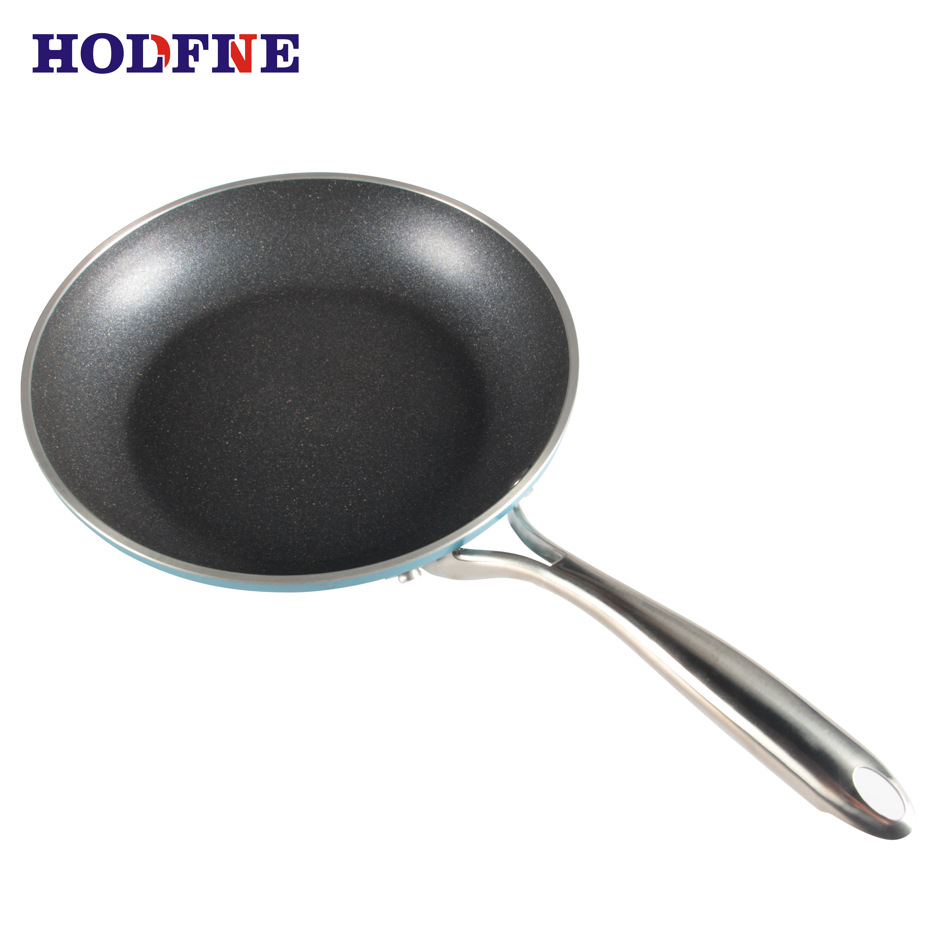 Lightweight Ceramic Non-Stick 2-Piece Frying Pan Set, Professional Chef Cookware, 20/24 cm (Blue)