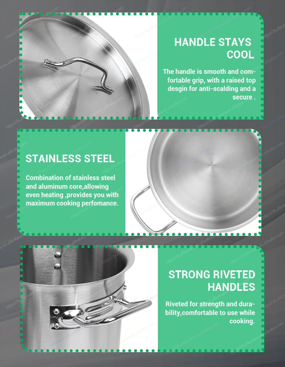 Heavy-Duty 50L Stainless Steel Stock Pot with Lid, Anti-Scald Handles, Dishwasher-Safe &amp; Durable