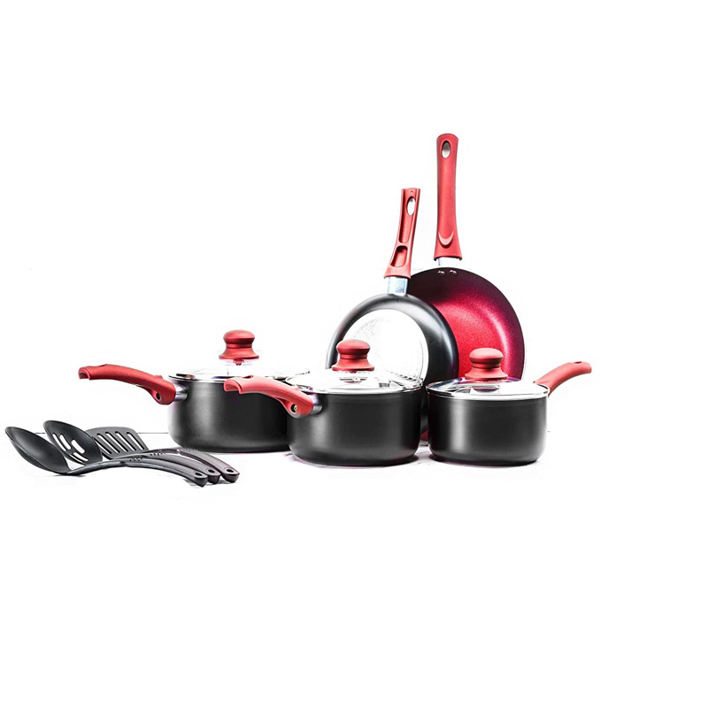 Hot Selling Aluminum Cookware Sets Nonstick Professional Chef's Cooking Pots and Pans Set Induction Kitchen Essential Set