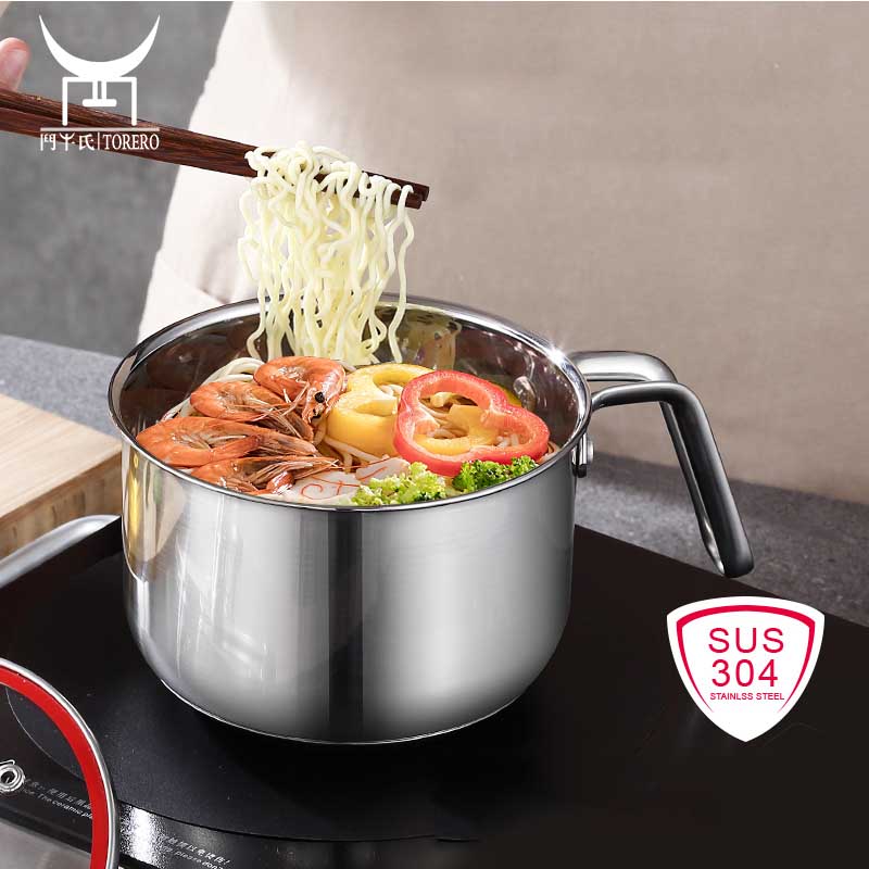 304 Stainless Steel Small Pot Food Grade Stainless Saucepan Multipurpose Pot with Steamer Basket