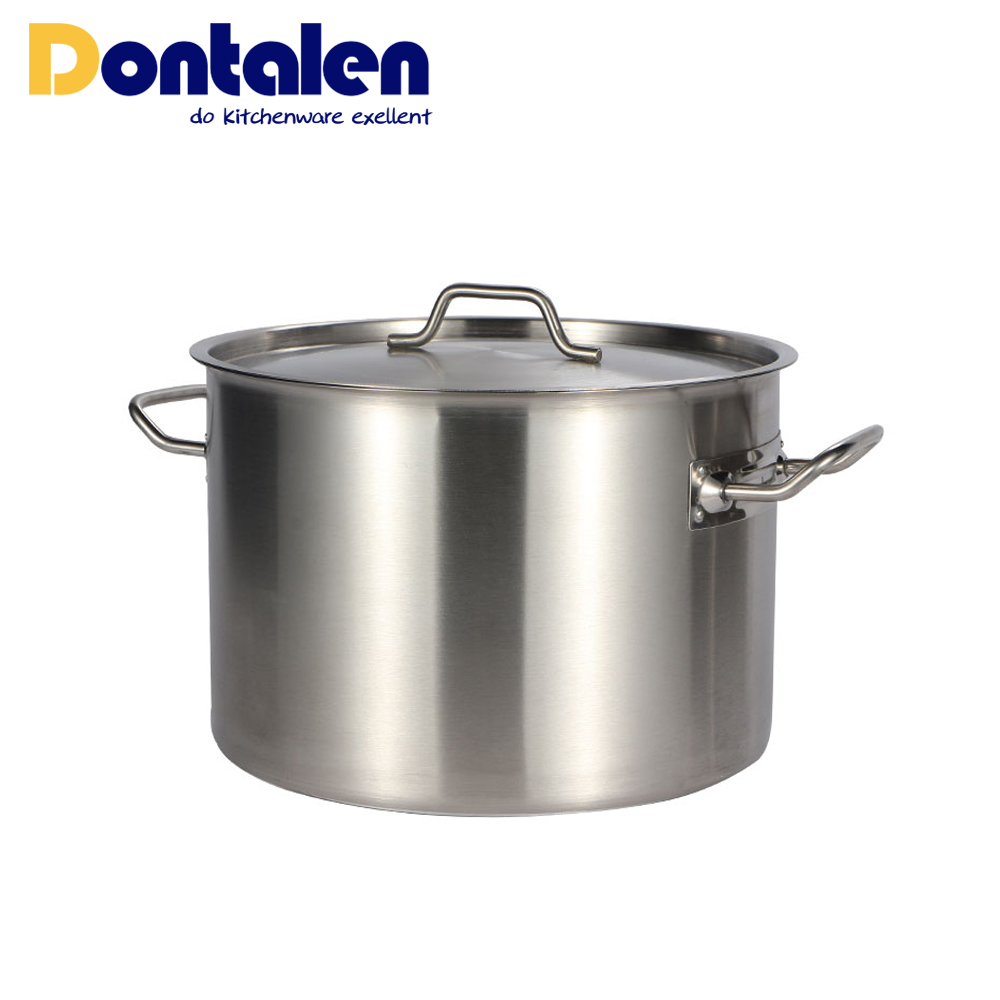 Hotel Supplies 100L 200L Listed 3 Layers Composite Bottom Stainless Steel Stock Pots