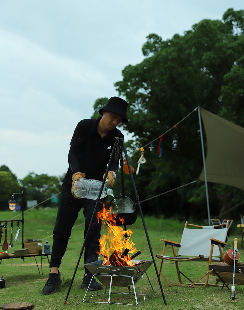 Outdoor Dutch Oven Camping & Home Cooking Suki Non-Coated Non-Stick Thickened Wok Eco-Friendly Heat Preservation Cookware