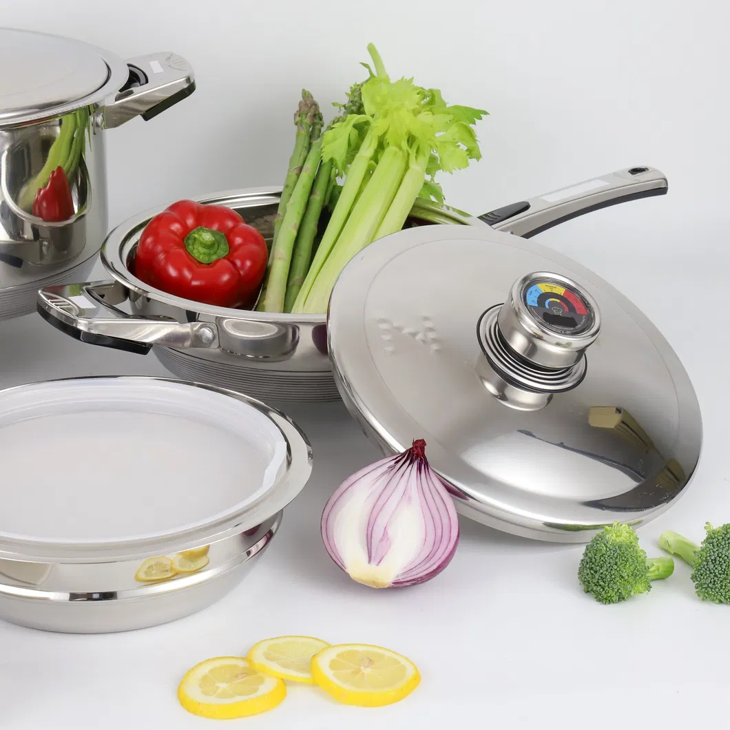 Wide Edge Cookware 16PCS Stainless Steel Cookware with Cooktops Product View 2