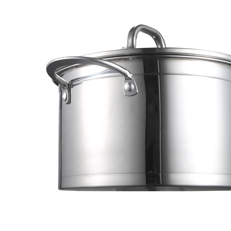Hot Selling Kitchenware Stainless Steel 201 Capsule Inductional Nonstick Stock Pot Cooking Pot Dutch Oven Casserole